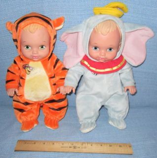 Disney Water Babies dolls~Tigger and Dumbo~Lauer doll~full size