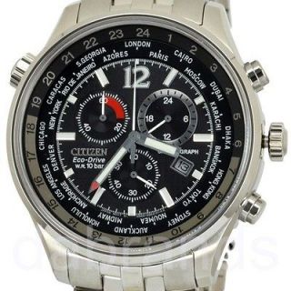 Newly listed CITIZEN ECO DRIVE WORLD TIME CHRONO WATCH AT0360 50E