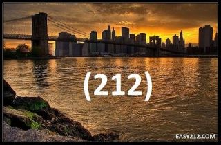 212 Area Code Phone Number Exclusive Manhattan Business/Personal (212 
