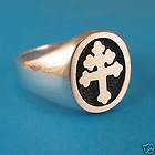 Cross Of Lorraine / Magnum PI Ring   Solid Sterling Silver