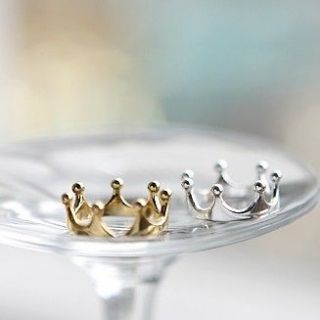 Fashion Elegant Lovely Small Open Alloy Imperial Crown Ring // 2 Color