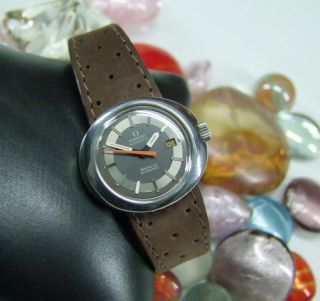   GENEVE DYNAMIC TWOTONE GREY&SILVER DIAL AUTO LADIES LEATHER STRAP