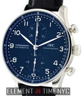 IWC Portuguese Chronograph IW3714 38 Stainless Steel Black Dial 41mm