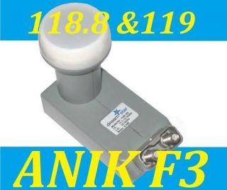 High Quality Anik F3 Dual CIRCULAR LNB 119 118.7 118.8