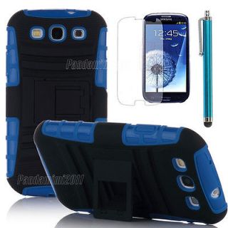   Hybrid Impact Combo Case Cover Kickstand For Samsung Galaxy S3 i9300