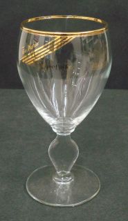 TIA MARIA CALYPSO COFFEE GLASS STEMMED GOLD RIM NEW