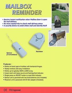 Mail Reminder Notification Alert   motion detector sensor mailbox 