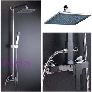 Bathroom Chrome Rain 8 Shower Set Faucet With Handy Unit Tap 9050