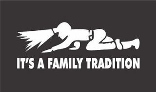 Crawling Coal Miner ITS A FAMILY TRADITION Mining Decal 3x8 COAL MINE 