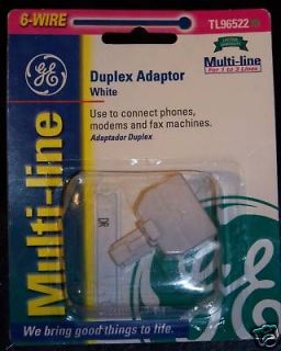 GE TL96522 White1 3 line Duplex Phone Splitter Adapter