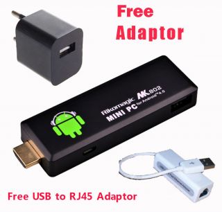 MK802 II Android 4.Mini PC Google TV Box Wifi Player+5V/1A Adaptor+USB 