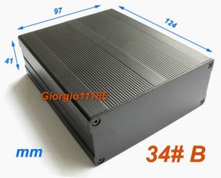 Black Oxide Finish Aluminum Project Box Electronic DIY #34B Brand New