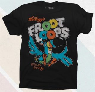 New Authentic Kelloggs Froot Loops Vintage Style Mens T Shirt by Life 