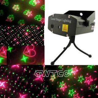 Mini Voice control Moving Laser Stage Lighting Projector Disco Party 