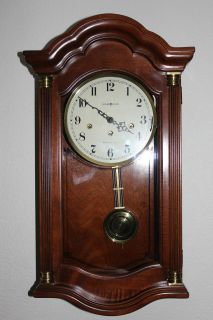 Howard Miller Pembrook Westminster Chime Key Wind Wall Clock RARE 613 