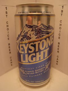 KEYSTONE LIGHT COORS ALUMINUM STAY TAB BEER CAN