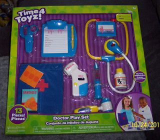NEW TIME4TOYZ BOXED 13 PIECE DOCTOR PLAY SET   WORKING STETHOSCOPE/DR 