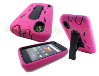 2IN1 BOOST MOBILE LG MARQUEE LS855 HEAVY DUTY HOT PINK CASE + BLACK 