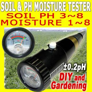 Soil pH Level & Moisture Meter Tester Plants Crops flowers