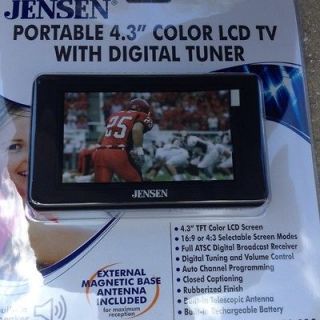 Jensen JDTV 430 Portable 4.3 Color LCD TV Television NEW