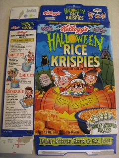 Kelloggs Halloween Rice Krispies Empty Cereal Box 1997
