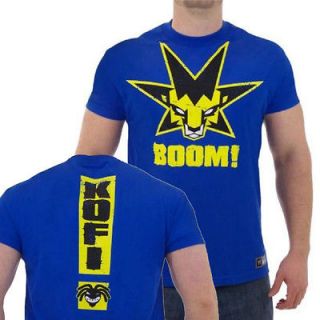 Kofi Kingston Blue Boom Star WWE T Shirt 100% Cotton M & L Size