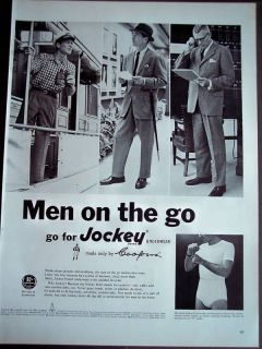 1956 Jockey brief underwear for men vintage ad