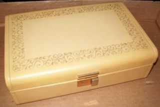 Vintage Latching 2 tier Genuine Texol Jewelry Box by Farrington w/ key