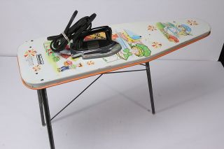 Sunny Suzy Iron That Heats & Matching Ironing Board Vintage Childs Toy 