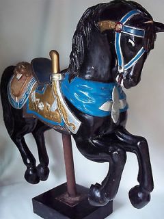 ANTIQUE VINTAGE CAROUSEL HORSE ROCKING HORSE BLACK BEAUTY 1001 NIGHTS 