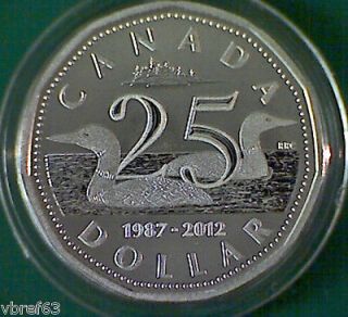   Loonie $1 Coin 25th anniversary Proof finish Pure 99.99% Silver coin