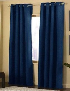Panels Navy Grommet Micro Suede Curtain Window Covering Drapes 54 