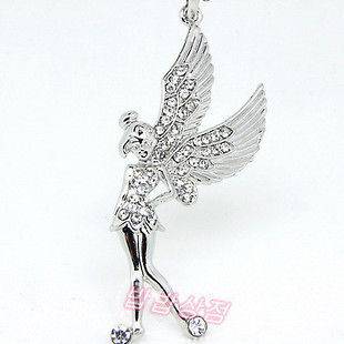 Hot Lady Charm Jewelry Little Fairy Wings Fair Crystal Necklace 1pcs 