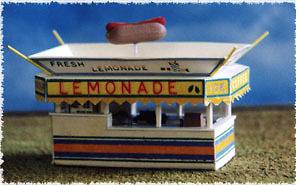Lemonade Stand Amusement Park Concession Trailer Kit HO Scale 187 