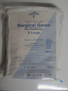 Medline Surgical Gown surgeon/doctor   Sterile, Disposal X Large / XL 