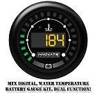 MTX Digital, Water Temperature & Battery Gauge Kit, Dual Function