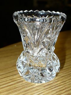 Neat Older Heavy Clear Pressed Glass Style Toothpick Holder or 