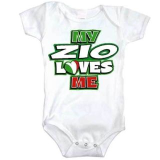 BABY ONESIE Italia / Italy MY ZIO LOVES ME (Size Medium)