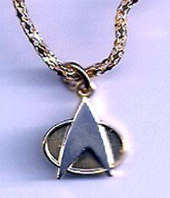 Star Trek Next Generation Communicator Badge Necklace  Gold