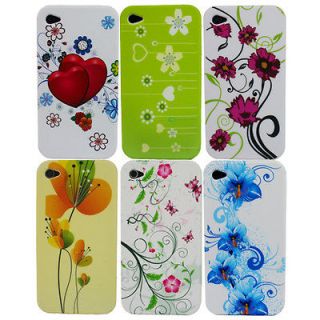 6pcs Pretty Classic Lovely Soft Back Cover Case Iphone 4 4th 4S,S1