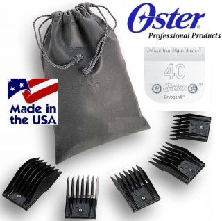OSTER A5 GUIDE,Snap On,Guard 5 pc COMB SET&40 BLADE*Fit Most Wahl 