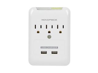 Outlet 540J Power Surge Wall Tap w/ USB Charger Ports