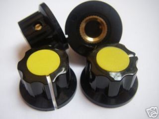 PACK25, FOR BOSS PEDAL AMPLIFIER MIXER 1/4 YELLOW KNOB
