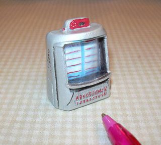 Miniature Resin 50s Diner Table Top Jukebox for DOLLHOUSE 1/12 Scale 