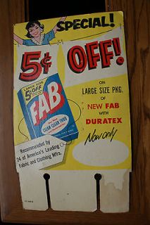 Old Vintage Store Advertisement Household Soap Detergent Fab with 