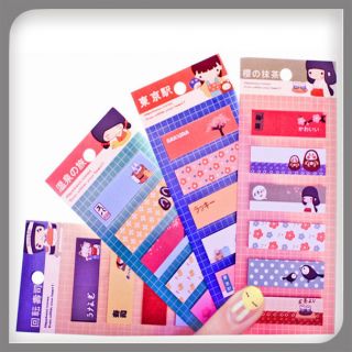 Cute Sushi Doll Sticker Post It Bookmark Point It Marker Memo Flags 