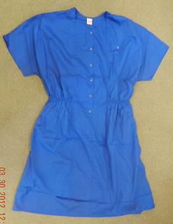 Premier Uniforms Medical Nurse Snap Front Scrub Dress Royal Blue 5X 
