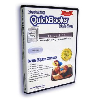 Learn QUICKBOOKS PRO 2012/2011/2010​/2009 Training Tutorial DVD CPE