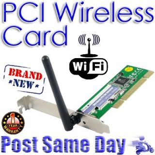 54Mb WiFi PCI Network LAN Adapter Desktop Receiver Card