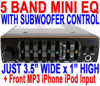 SoundXtreme Mini 5 Band Car Audio Graphic Equalizer Sub Out Aux EQ HQ 